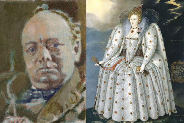 National Portrait Gallery, Churchill by Walter Richard Sickert and Elizabeth l Ditchley portrait National Portrait Gallery, Churchill by Walter Richard Sickert and Elizabeth l Ditchley portrait