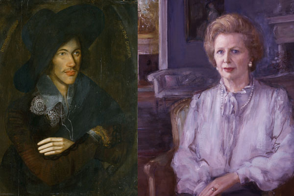 National Portrait Gallery, John Donne and Margaret Thatcher by Rodrigo Moynihan, 1983-85 National Portrait Gallery, John Donne and Margaret Thatcher by Rodrigo Moynihan, 1983-85
